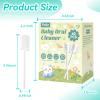 Foily 60-Pack Baby Tongue Cleaner Gauze with 2 Finger Toothbrush Gentle Newborn Oral Care, Disposable Toddler Tooth Brush for 0-24 Months Tooth Mouth Gum Clean (Square Style) view 2