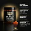 Muscle Munch Creatine Monohydrate Gummies 5000mg - BCAA, L-Taurine & B12 - Vegan Pre Workout for Men and Women - Sugar Free, Gluten Free, Non-GMO - Peach Flavour, 120 Count (30 Servings) view 2