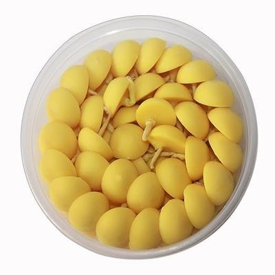 CNAINC Small Cow Ghee Diya for Puja, Wax Free & Vegan Ghee Batti/Wicks/Jyot for Puja Aarti, Daily & Ready to Use (Pack of 1, Yellow, 100 Pcs) Pack of 2