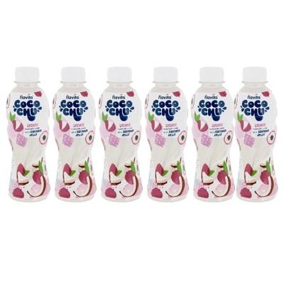 Flavita CocoChu Lychee Coconut Jelly Drink 250ml Tropical Lychee Drink with Coconut Jelly Pieces Ready to Drink (Pack of 6)