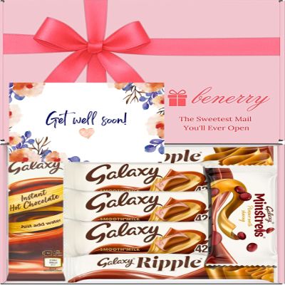 Benerry Chocolate Gift Box Hamper - 7 Treats Get Well Soon Gift - Smooth Sweet Box of Chocolates