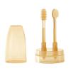 2026 Gentle Silicone Tongue Care Set for Oral Hygiene of Babies Toddlers (Brown, 13 x 7 cm) view 1
