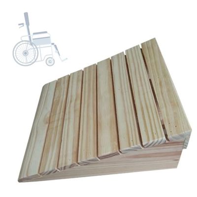 Door Threshold Ramp for Wheelchair and Pet Access, Non-Slip Solid Wood Design for Step and Garage Use