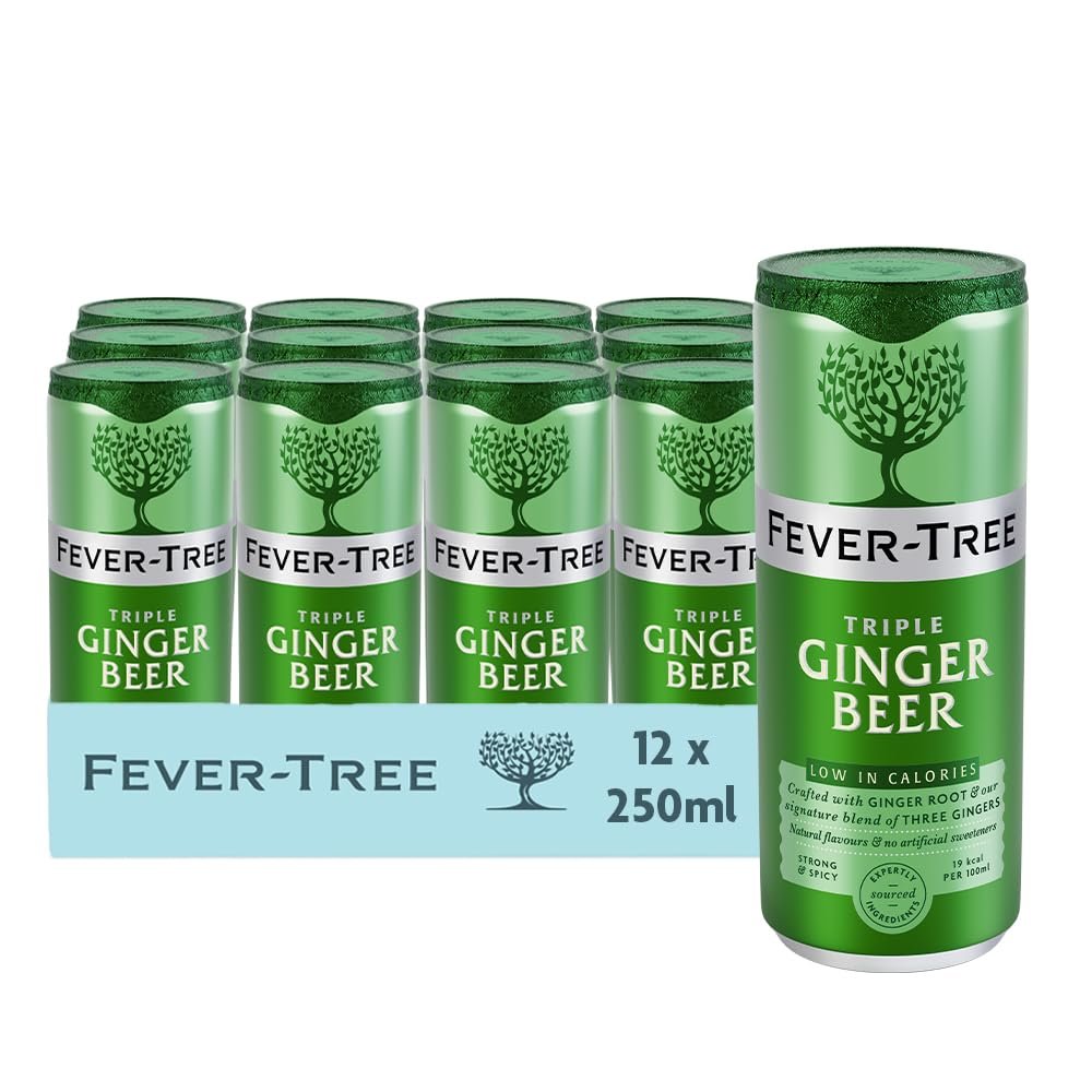 Fever-Tree Sparkling Triple Ginger Beer Soft Drink 12x250ml