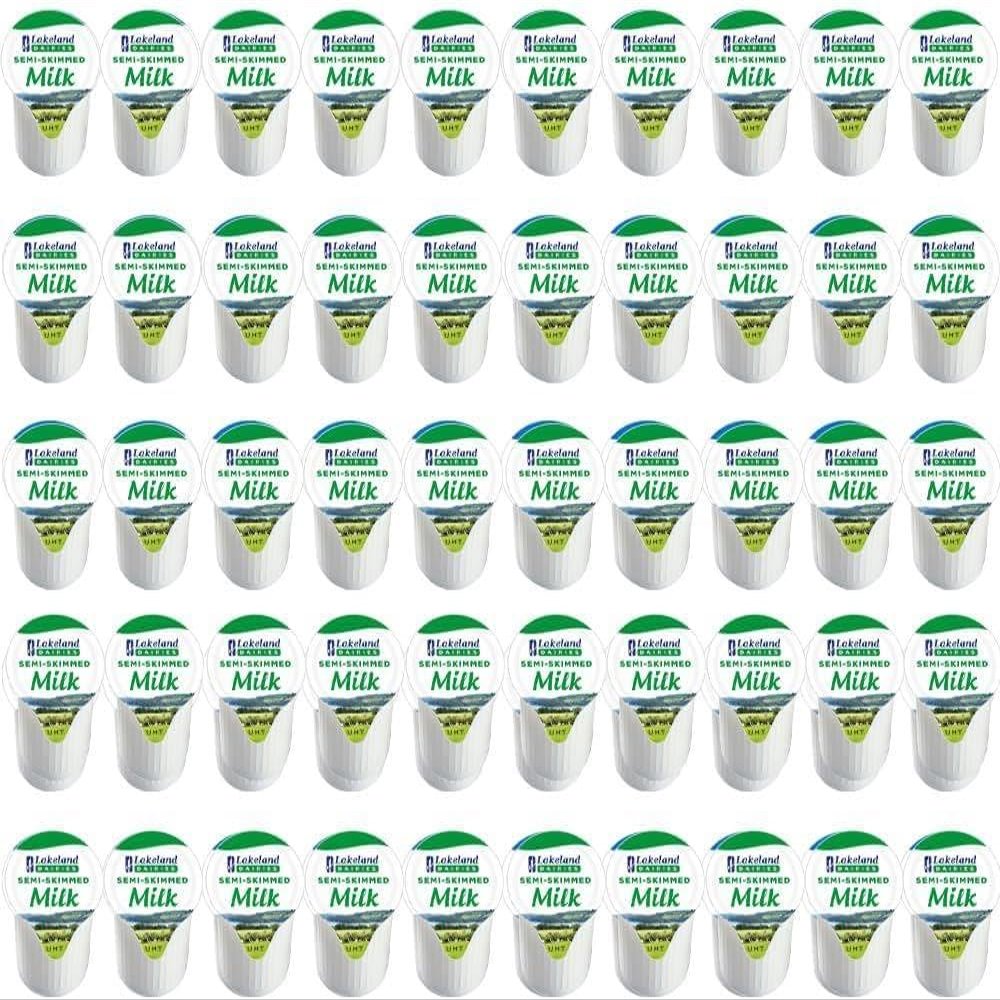 Lakeland Semi-Skimmed Milk Pods 12ml (Pack of 240) UHT Long-Life Milk Portions | Coffee Machine Compatible Pods | No Refrigeration Required | Ideal for Office, Catering & Home