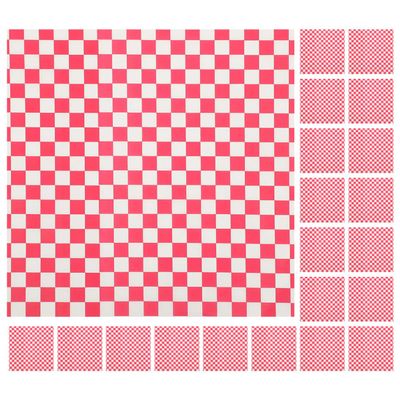 ibasenice 50 Sheets Food Paper Sheets Sandwich Wrapping Paper Pink Greaseproof for Family Kitchens and Restaurants