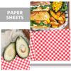 ibasenice 50 Sheets Food Paper Sheets Sandwich Wrapping Paper Pink Greaseproof for Family Kitchens and Restaurants view 3