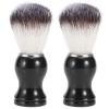 Adfaga 2PCS Premium Nylon Beard Brush Set for Men Professional Grooming Kit Ergonomic Handle Soft Facial Hair Care Travel Home Salon Use Black 4.1 Inch view 1