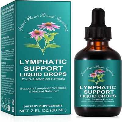 Lymphatic Drainage Drops, Support Supplement, 2 FL OZ - Natural Lymphatic Cleanse & Immune Support