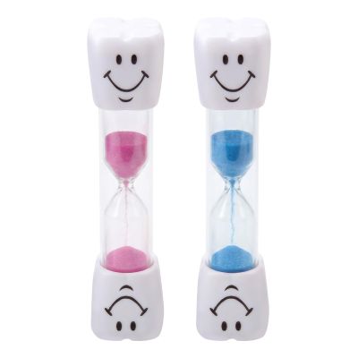 HDFHDF Hourglass Teeth Brushing Children's Hourglass 3 Minutes Toothbrush Clock Children 3 Minutes Smile Face Timer Birthday Gift Interesting (Blue, Pink)