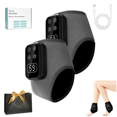 3 in 1 Foot Massager Pair, Triple Therapy Foot Massager with Heat, Vibration & Red Light for Aging Feet Massager, Rechargeable Cordless Electric Foot Massager for Pain Relief (Gray, 2pcs)