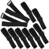 TINEASUR 10pcs Elastic Bands for Bento Box Reusable Bento Box Belts with Ergonomic Design Easy to Hold Black Blended Fabric Simple Color Matching High-Looking Style for Kitchen Storage view 1