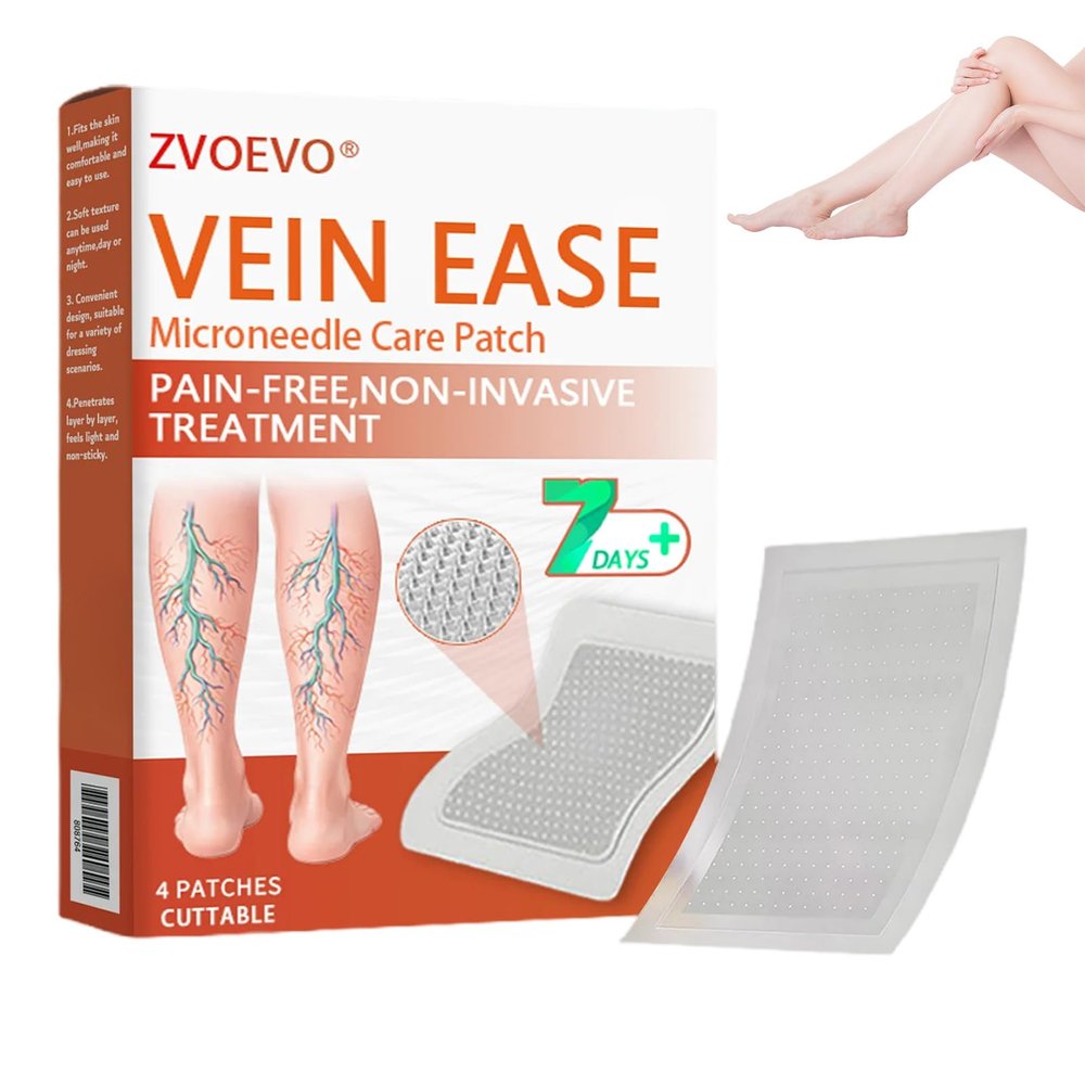 Zvoevo Vein Ease Microneedle Care Patch, 2026 New Vein Target Patches, Zvoevo Varicose Veins Treatment Patches for Legs, Natural Ingredients, for All Skin Types (1 Pack)