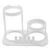 CHICAMPERA Reusable Flosser Holder Water Flosser Storage Toothbrush Holder Stand White Plastic with Anti-Slip Construction Reduces Risk Modern Sleek Minimalist Design for Shower Countertop view 1