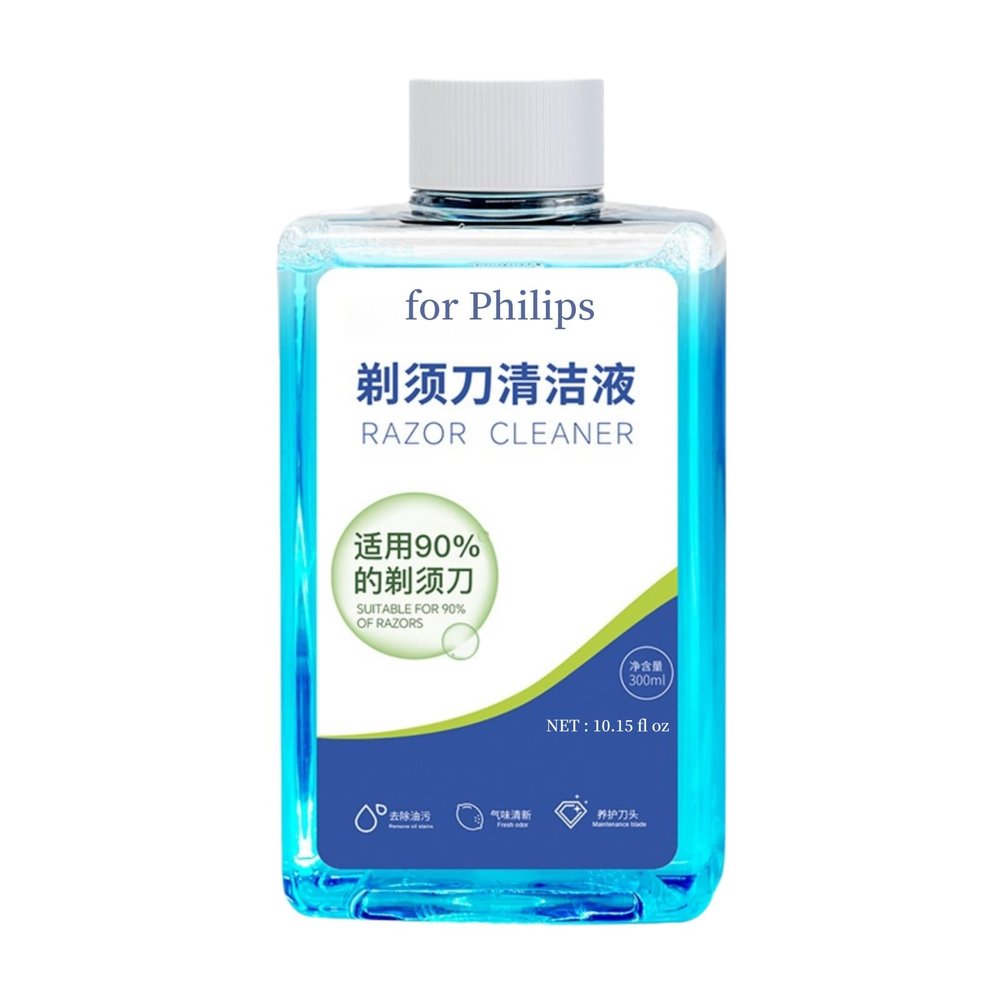 300ml Shaver Cleaning Liquid Compatible With Philips S5000 S7000 S9000 Series. Suitable For Razor Equipped With A JC301/302 CC13 HQ200 Cleaning System(1 pcs 300ml)