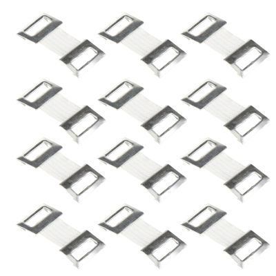 ADOCARN Hook Tape Buttons Compression Force Adjustable Elastic Buckles Aluminum Buckles 100pcs Fasteners White for Sewing Crafts and Fixing