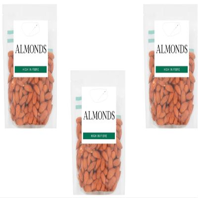 Almonds, High in Fibre, 200g, 3 Pack,These almonds are a naturally high-fibre snack, supporting a healthy and balanced diet.