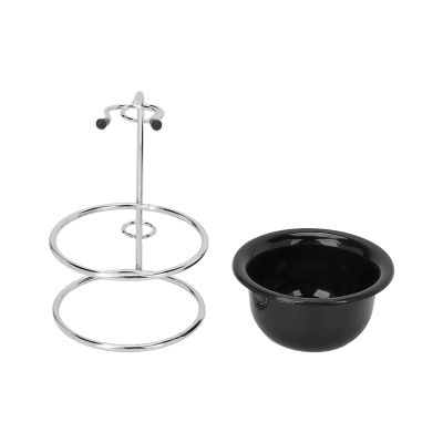 DGLDCSHUAI Men's Shaving Bowl Beard Care Cleaning Stainless Steel Shaving Bowl Stand Shaving Tool Set for Barber