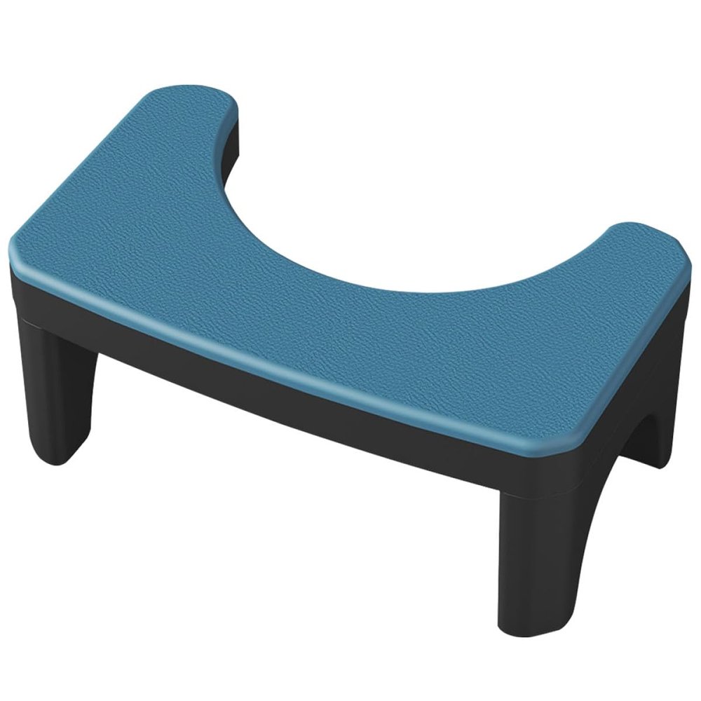 MALUGOGO Toilet Foot Stool Bathroom Squatting Footstool Blue Pp Compact Strong Bearing Capacity Simple Style Step Stool for Adults Bathroom Use
