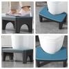 MALUGOGO Toilet Foot Stool Bathroom Squatting Footstool Blue Pp Compact Strong Bearing Capacity Simple Style Step Stool for Adults Bathroom Use view 4