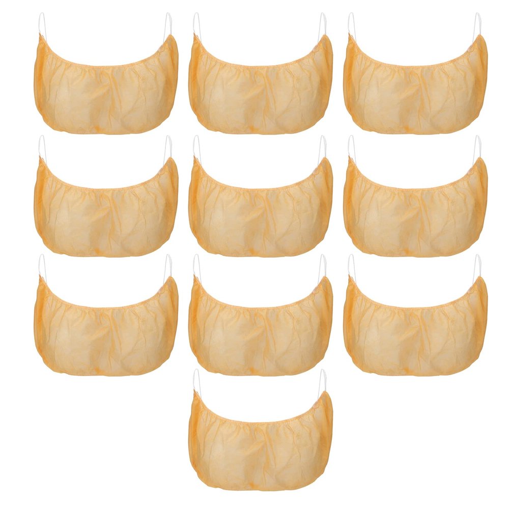 10pcs Disposable Bras Nonwoven General Size Disposable Brassieres for Foot Bath Beauty Salon Spa Sauna (Orange)