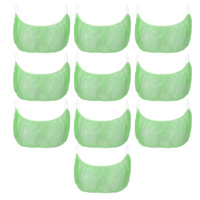 10pcs Disposable Bras Nonwoven General Size Disposable Brassieres for Foot Bath Beauty Salon Spa Sauna (Green)
