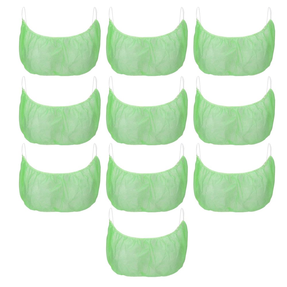 10pcs Disposable Bras Nonwoven General Size Disposable Brassieres for Foot Bath Beauty Salon Spa Sauna (Green)