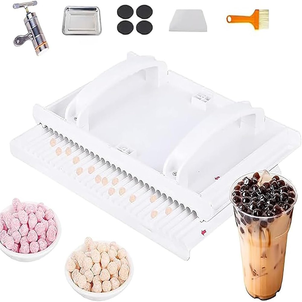 Tapioca Beads Maker Machine, DIY Pearl Forming Tool, Double Handle Design for Bubble Tea, Milk Tea, and Dessert Preparation
