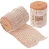 Vaguelly 2 Rolls Elastic Knee Wrap Compression Wraps Beige Cotton Flexible for Outdoor and Pet Usage view 1
