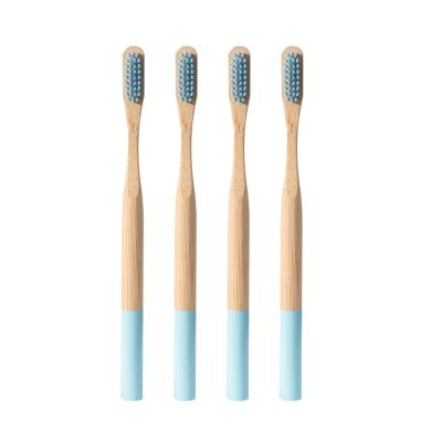 4Pcs Toothbrush for Adults Soft Bristle Travel Home Use Kraft Paper Packaging Pink(Pink)