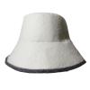 ALCXAZS Lightweight Sauna Hat Anti Heat Headgear Wool Felt Relaxing in Spa Or Sauna ADVANTAGESauna Hat Protects Head and Hair Overheating Wool Felt Anti Heat Russian Headgear, White view 2