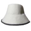 ALCXAZS Lightweight Sauna Hat Anti Heat Headgear Wool Felt Relaxing in Spa Or Sauna ADVANTAGESauna Hat Protects Head and Hair Overheating Wool Felt Anti Heat Russian Headgear, White view 3