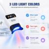 Mobile Teeth Whitening Machine with 3 Color Light Led Teeth Whitening Light with Height Adjustable 75-95cm & 2 Adjustable Intensity Levels, Timer 1-30 Min, for Home, Beauty Salon view 2