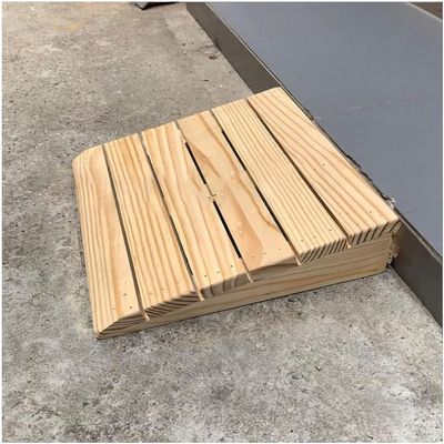 Wooden Threshold Ramp for Doorways, Portable Anti-slip Transition Ramp for Wheelchair and Step Assistance in Home Entry, Garage, Patio, Porch, and Shed