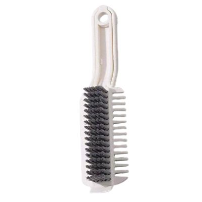 Detailing Crevice Brush - Cleaning Tool with Scraper | Non Slip Handle for Tight Spaces, Small Scrub Accessory with Durable Bristles & Compact Design for Kitchen, Tub and Sink
