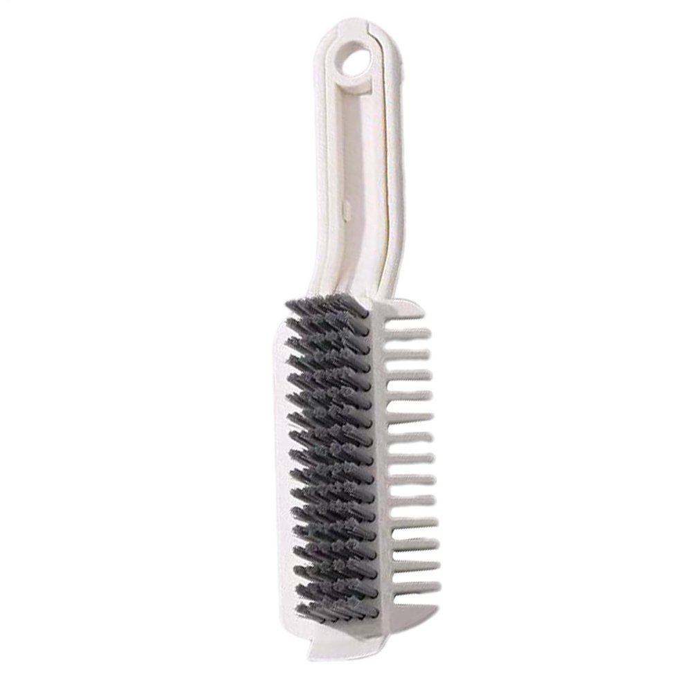 Detailing Crevice Brush - Cleaning Tool with Scraper | Non Slip Handle for Tight Spaces, Small Scrub Accessory with Durable Bristles & Compact Design for Kitchen, Tub and Sink