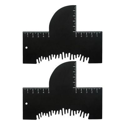 SOESFOUFU 2PCS Barber Card: Hairline Applicator Enhancement Card for Barbers with Measurement Indicators - Reusable Hairline Shaping and Line Up Tool