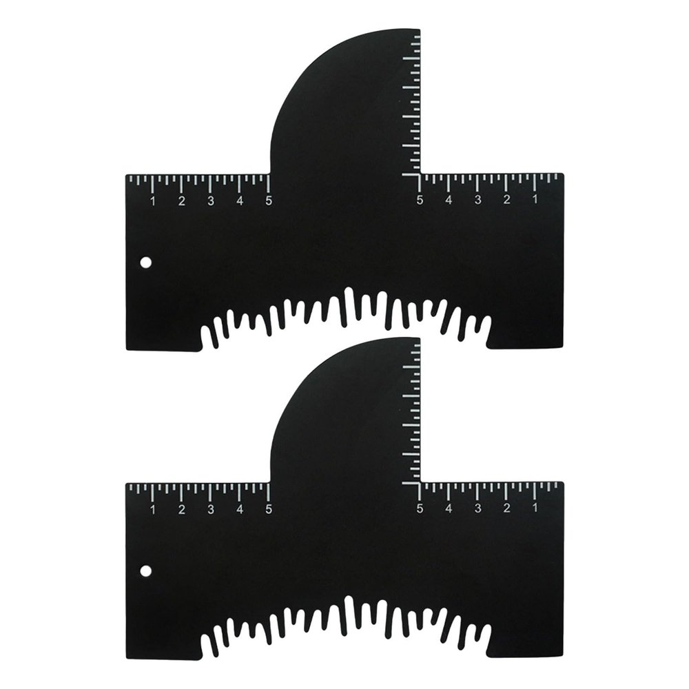 SOESFOUFU 2PCS Barber Card: Hairline Applicator Enhancement Card for Barbers with Measurement Indicators - Reusable Hairline Shaping and Line Up Tool