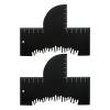SOESFOUFU 2PCS Barber Card: Hairline Applicator Enhancement Card for Barbers with Measurement Indicators - Reusable Hairline Shaping and Line Up Tool view 1