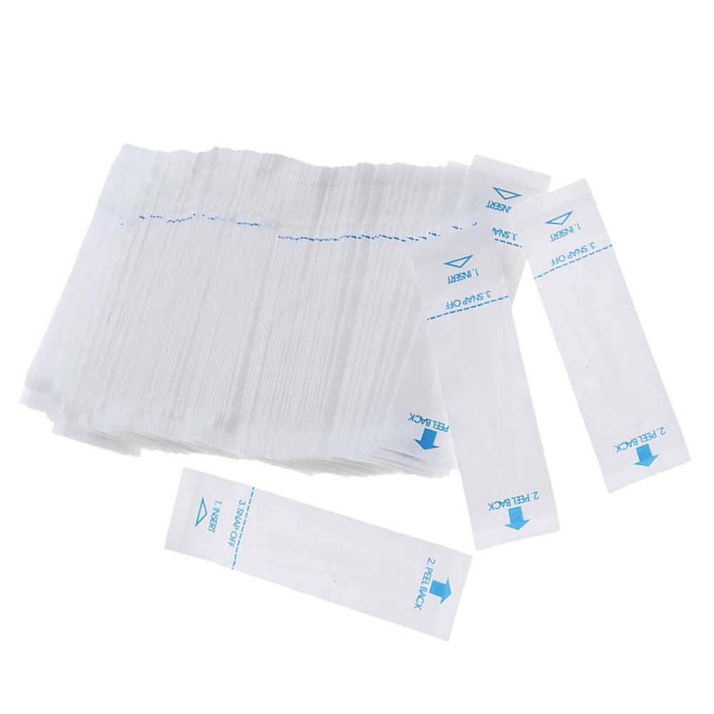 MALUGOGO Paper Digital Thermometer Probe Protective Covers Prevents Contamination, White Thermometer Probe Paper Covers 100pcs for Accurate Temperature Measurement, for Pets and Cats
