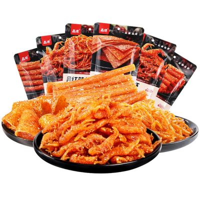 Latiao Snack Gift Package (65G/Bag) Spicy Strips Chinese Snack, Big Gluten,multi-flavor Spicy Block, lataio Latio (Spicy Strips 6,10 bag)