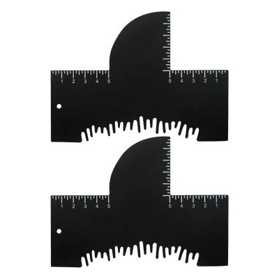 DINHEAROM 2PCS Color Enhancement Barber Card: Enhancements Barber Spray Edge Hair Liner Card - Reusable Shaping Tool for Hairline Guide with Scale