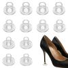 12 Pieces High Heel Protectors Clear PVC Stiletto Shoe Heel Stoppers Anti-Slip Covers for Grass Uneven Floor Weddings & Outdoor Events 3 Sizes S/M/L view 1