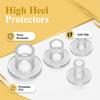 12 Pieces High Heel Protectors Clear PVC Stiletto Shoe Heel Stoppers Anti-Slip Covers for Grass Uneven Floor Weddings & Outdoor Events 3 Sizes S/M/L view 3