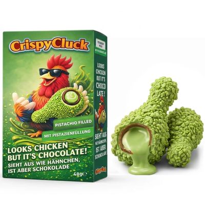 BML Pistachio Filled Chocolate Snack Drumsticks Crispy Crunchy Coated Chocolate Treat Novelty Sweet Gift Idea for Kids and Adults (48g) (2)