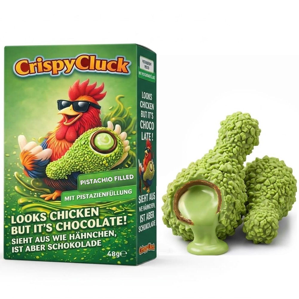BML Pistachio Filled Chocolate Snack Drumsticks Crispy Crunchy Coated Chocolate Treat Novelty Sweet Gift Idea for Kids and Adults (48g) (2)