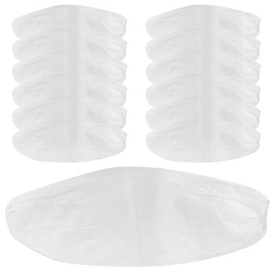 CALLARON 50pcs Breathable White Nonwoven Fabric Arm Sleeves Wear-resistance Elastic Design Protective Sleeve Covers for Kitchen and Home Cleaning