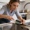 Crevice Cleaning Tool | with Scraper Non Slip Handle,Crevice Cleaner Thin Cleaning Brush,for Home Kitchen Bathroom Shower Floor Sink Corner Window Track Detailing view 3