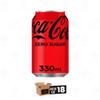 Coca Cola Soft Drinks Variety Pack Original Taste, Diet Coke & Zero Sugar Fizzy Drinks, Classic Refreshing Cola Cans & Bottles for Party Gathering | (330ml-Can 18 Pack, Zero Sugar) view 4