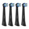 4 Pack Replacement Heads Compatible with Oralb iO Series 2 3 4 5 6 7 8 9 10, Ultra-Soft Bristles for Sensitive Gums, Precision Cleaning Brush Heads, Black